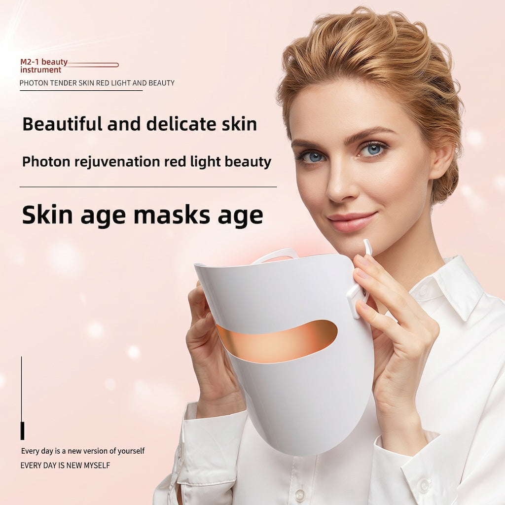 Rechargeable 7-Color Photon LED Face Mask for Skin Rejuvenation