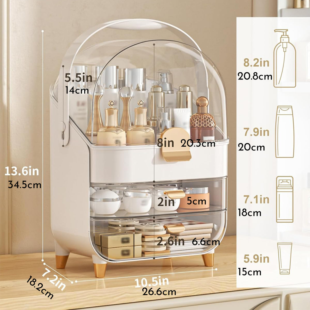 Makeup Organizer with Skincare Holder Acrylic Cosmetic Storage