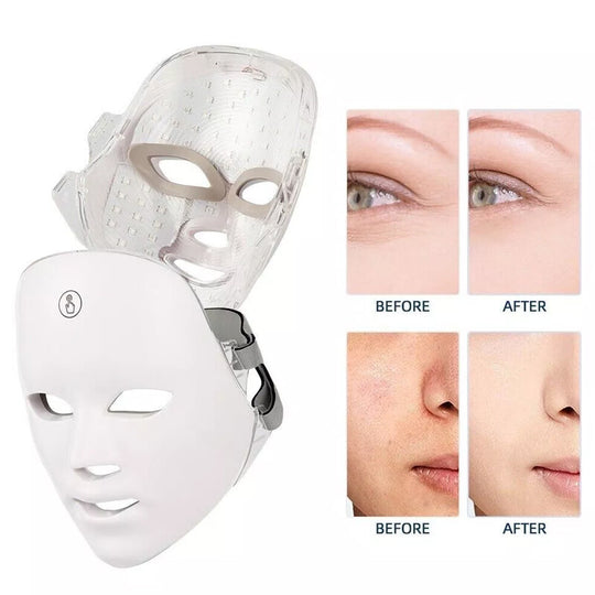 7-Color LED Photon Face Mask for Skin &amp; Neck Rejuvenation