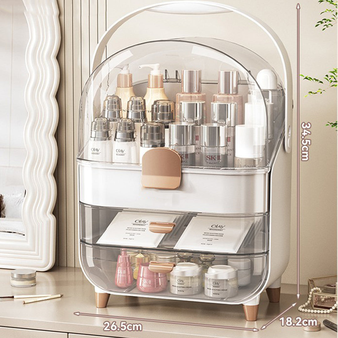 Makeup Organizer with Skincare Holder Acrylic Cosmetic Storage