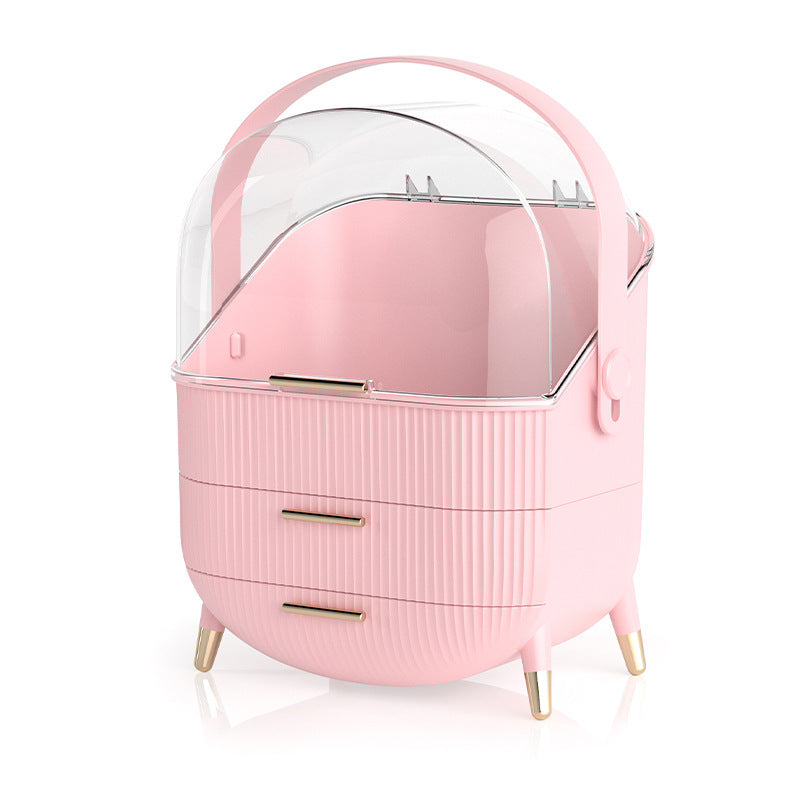 Makeup &amp; Skincare Organizer with 2 Drawers &amp; Clear Cover