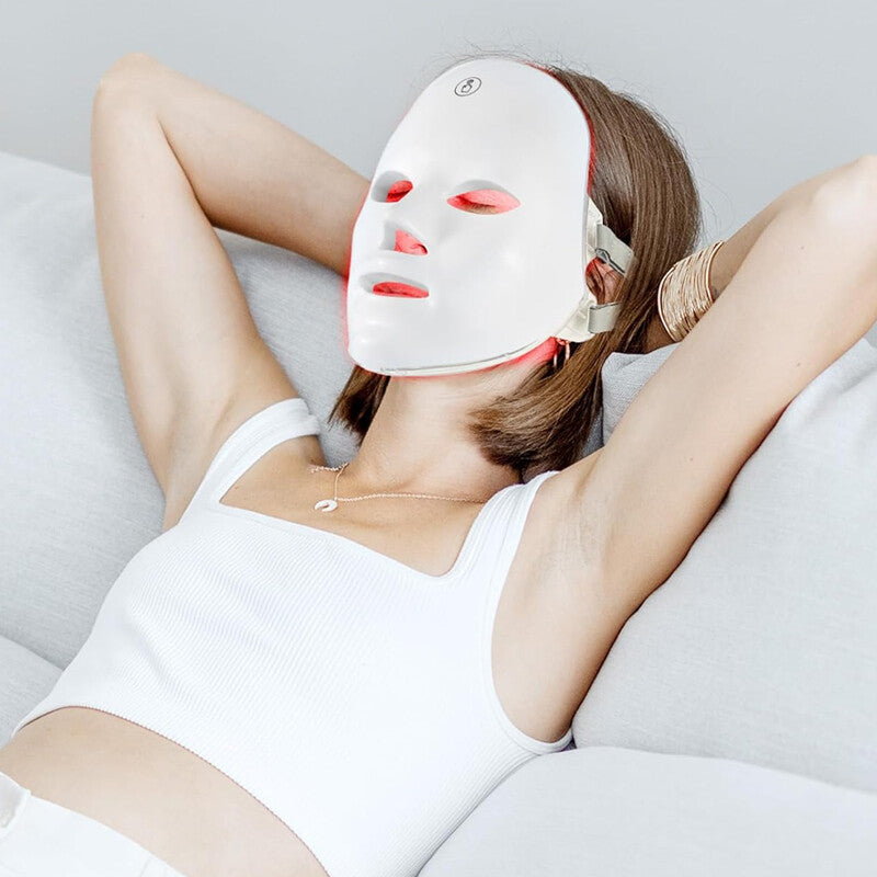 7-Color LED Photon Face Mask for Skin &amp; Neck Rejuvenation