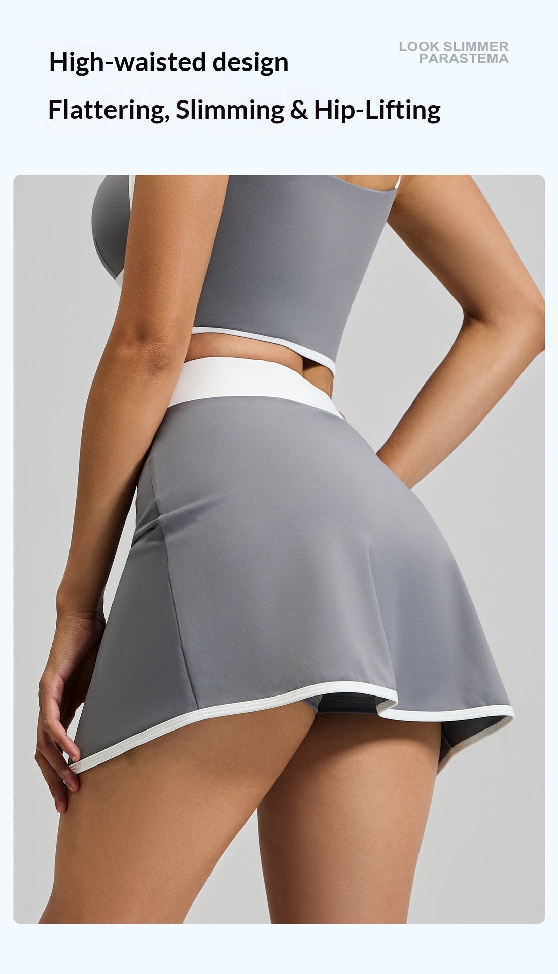 Summer Linear Sports Outfit for Active Young Women