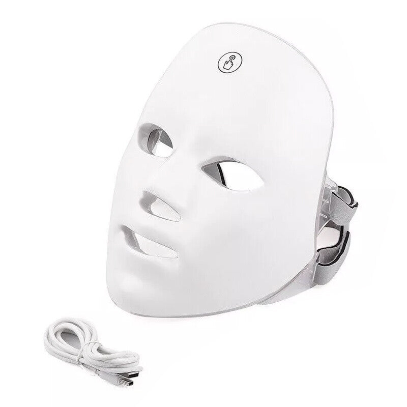 7-Color LED Photon Face Mask for Skin &amp; Neck Rejuvenation