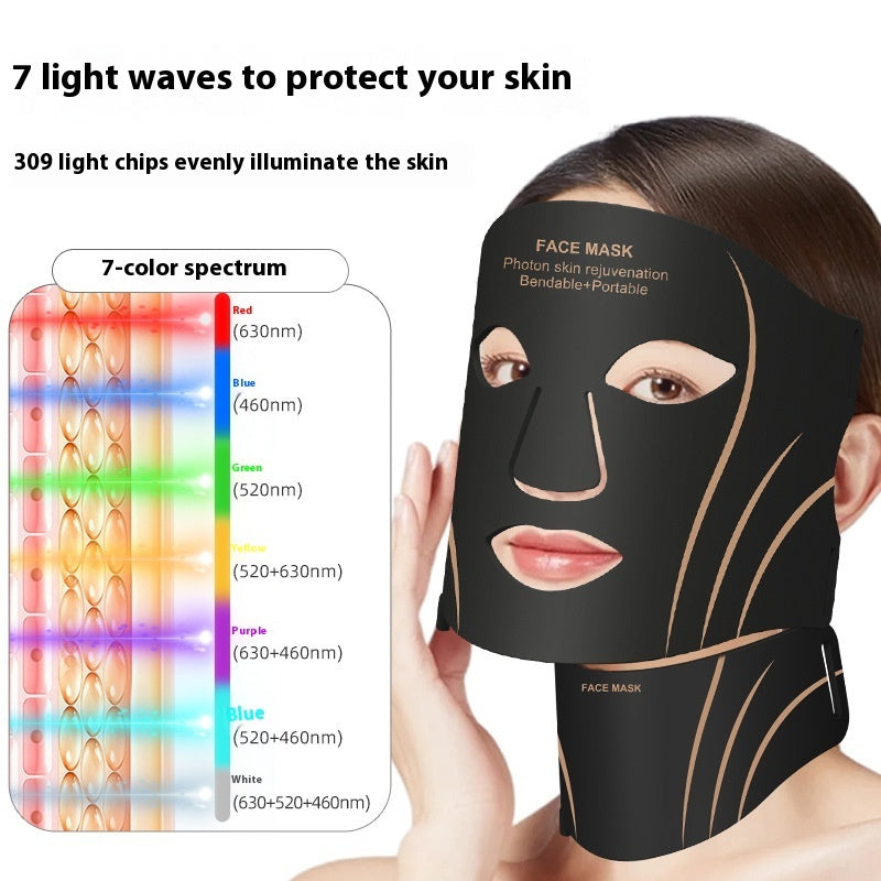 Silicone Red Light LED Facial Beauty Mask